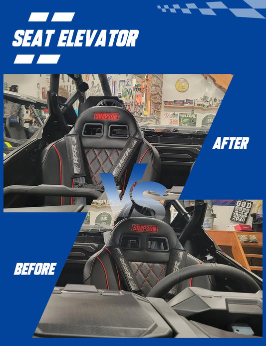 Chelhead RZR PRO 2 Inch Driver Seat Risers Compatible with 2020+ Polaris RZR PRO XP/4 XP, 2022+ RZR PRO R/4 R, 2022+ RZR TURBO R/4 R, Seat Lift Up, Seat Raisers 4 Pack - Chelhead