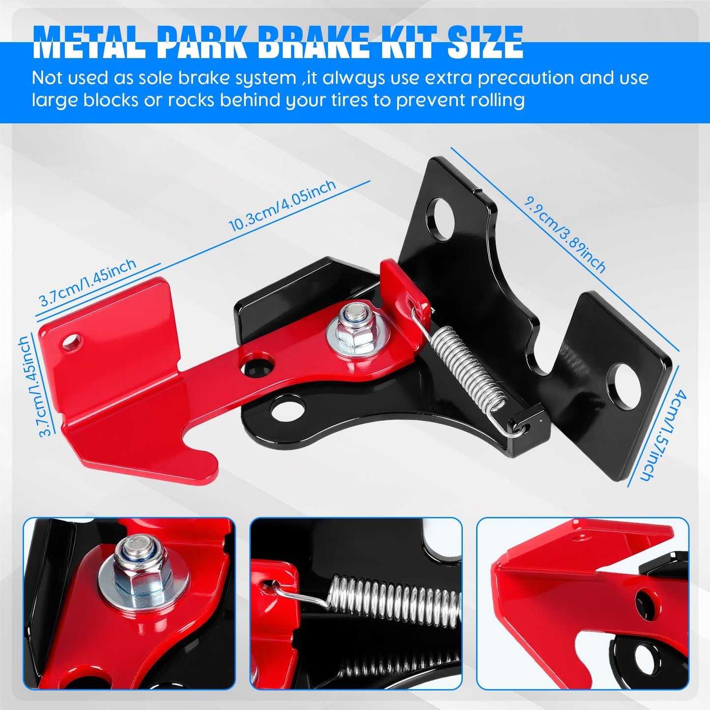 Chelhead Spring Parking Brake RZR Parking Brake Kit Adjustment Brake Pedal Lock Compatible with Polaris RZR All Model Polaris Ranger 800 900 1000 Turbo Turbo S RZR Accessories - Chelhead