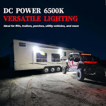 Chelhead Led Scene Light, 12V Aluminum Waterproof Exterior Light Compatible with RV Outdoor Camper Trailers Truck Porches Towing 5th Wheels Utility Vehicles
