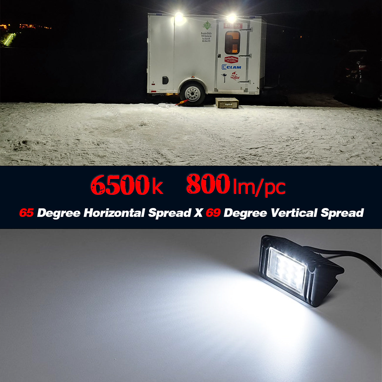 Chelhead Led Scene Light, 12V Aluminum Waterproof Exterior Light Compatible with RV Outdoor Camper Trailers Truck Porches Towing 5th Wheels Utility Vehicles