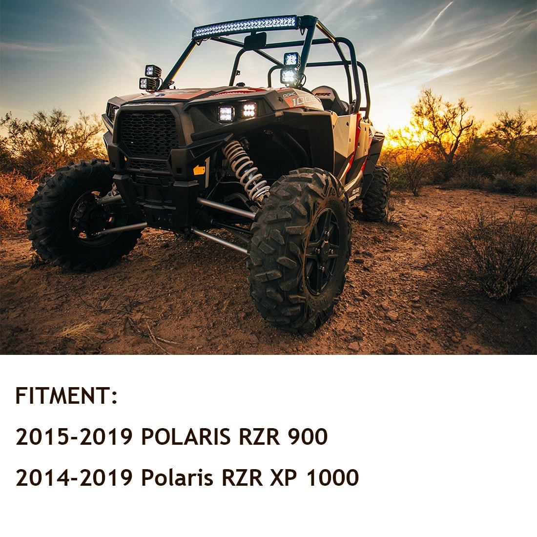 Chelhead A Pillar Roll Bar Dual Led Working Pod Lights Mounting Brackets Compatible with 2014 - 2019 Polaris RZR XP 1000 & 2015 - 2019 RZR 900 - Chelhead