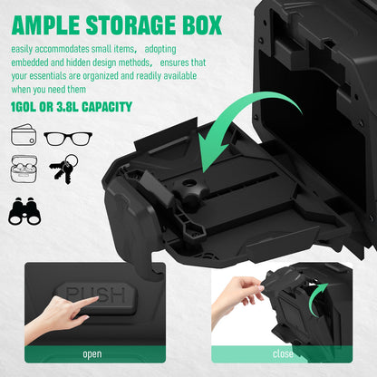 Chelhead Electronic Device Phone Mount Adjustable Electronic Device Tablet Holder Compatible with Polaris RZR PRO XP/XP4 2020 - 2024 RZR PRO R/Turbo R R4 GPS Holder with Black Storage Dash - Chelhead