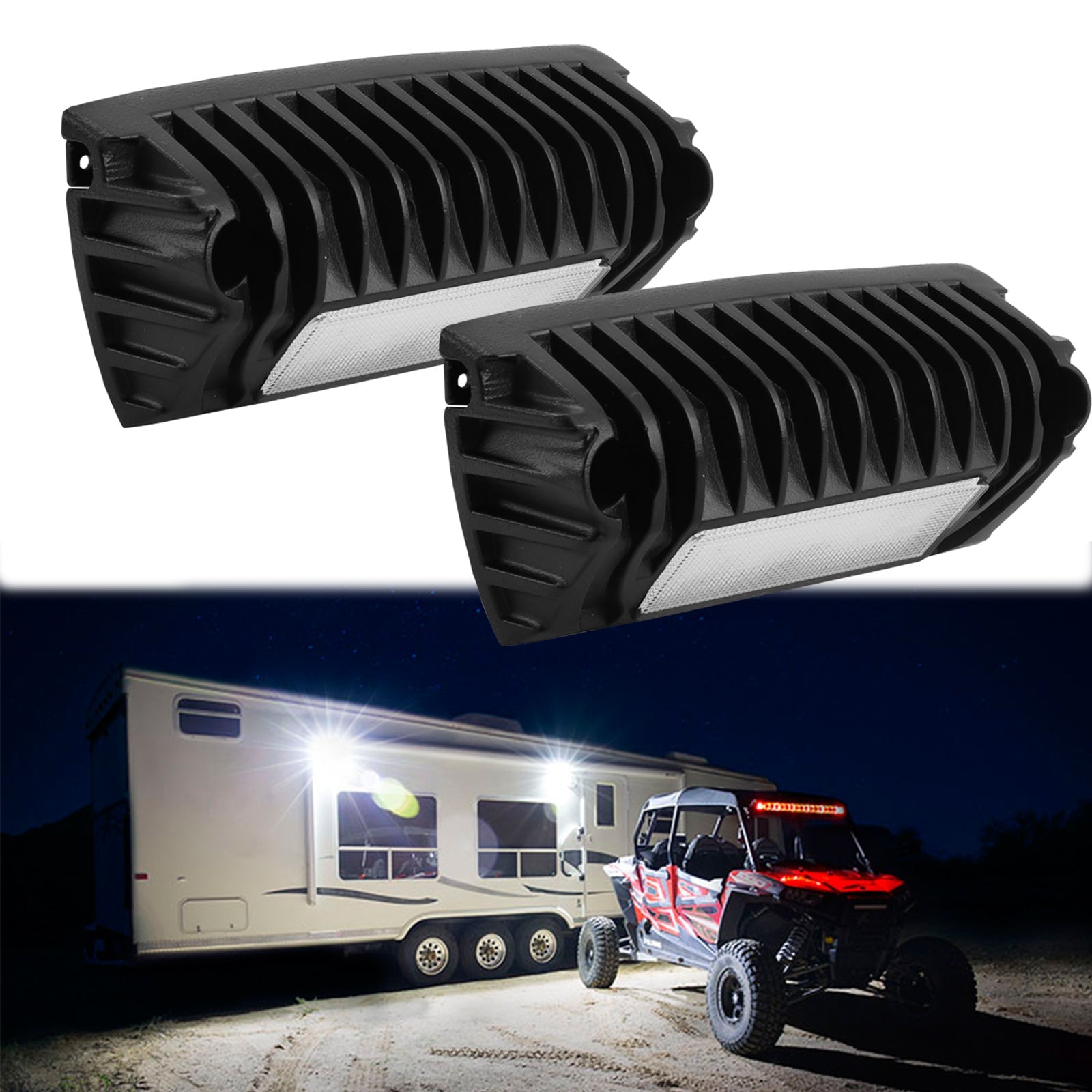 Chelhead Led Scene Light, 12V Aluminum Waterproof Exterior Light Compatible with RV Outdoor Camper Trailers Truck Porches Towing 5th Wheels Utility Vehicles - Chelhead