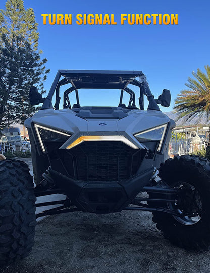 Chelhead RZR Front Accent Light, Led Fang Light Front Grille Compatible with RZR Pro R, RZR Pro XP 2020+ - Chelhead