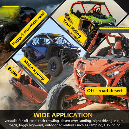 Chelhead RZR Led Light Bar Mount 30 Inch Combo Beam Led Lights with Mounting Brackets Rocker Switch Harness Compatible with Polaris RZR Pro R 2022+, Front Facing 30 - Inch LED Kit (White Light) - Chelhead