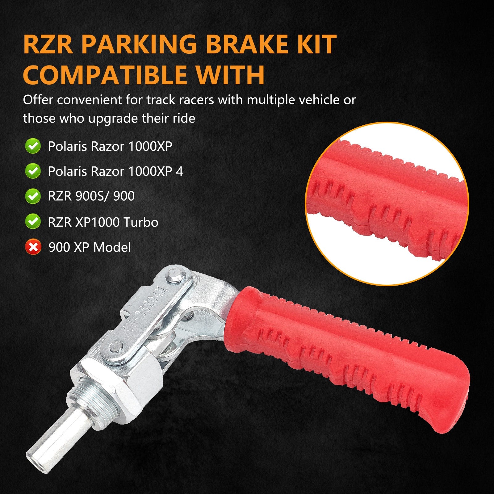 Chelhead RZR Parking Brake Kit Adjustment Tool Power Steering Parking Kit Lockable Brake Assist Compatible with Polaris Razor 1000XP / 1000XP 4, RZR 900S / 900 - Chelhead