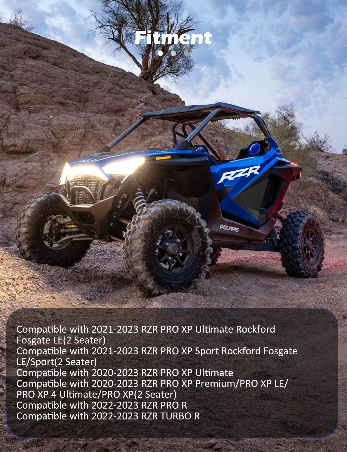 Chelhead RZR XP Lower Door, Door Closeoffs Insert Panel Compatible with 2020 - 2024 RZR PRO XP/RZR PRO R/Turbo R, Easy to Install 2 Seater Replacement 2883765 - Chelhead