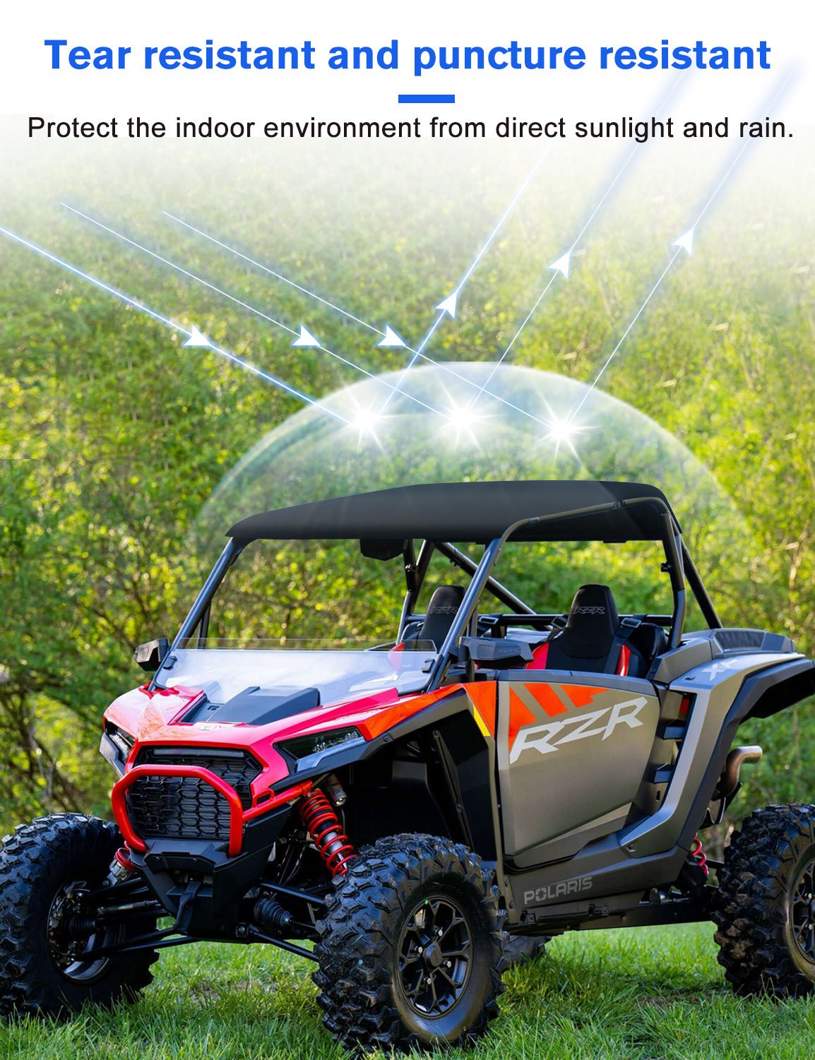 Chelhead Soft Top Compatible with Polaris RZR PRO XP/Turbo R 2020 - 2023 Black Soft Roof Tint - Chelhead