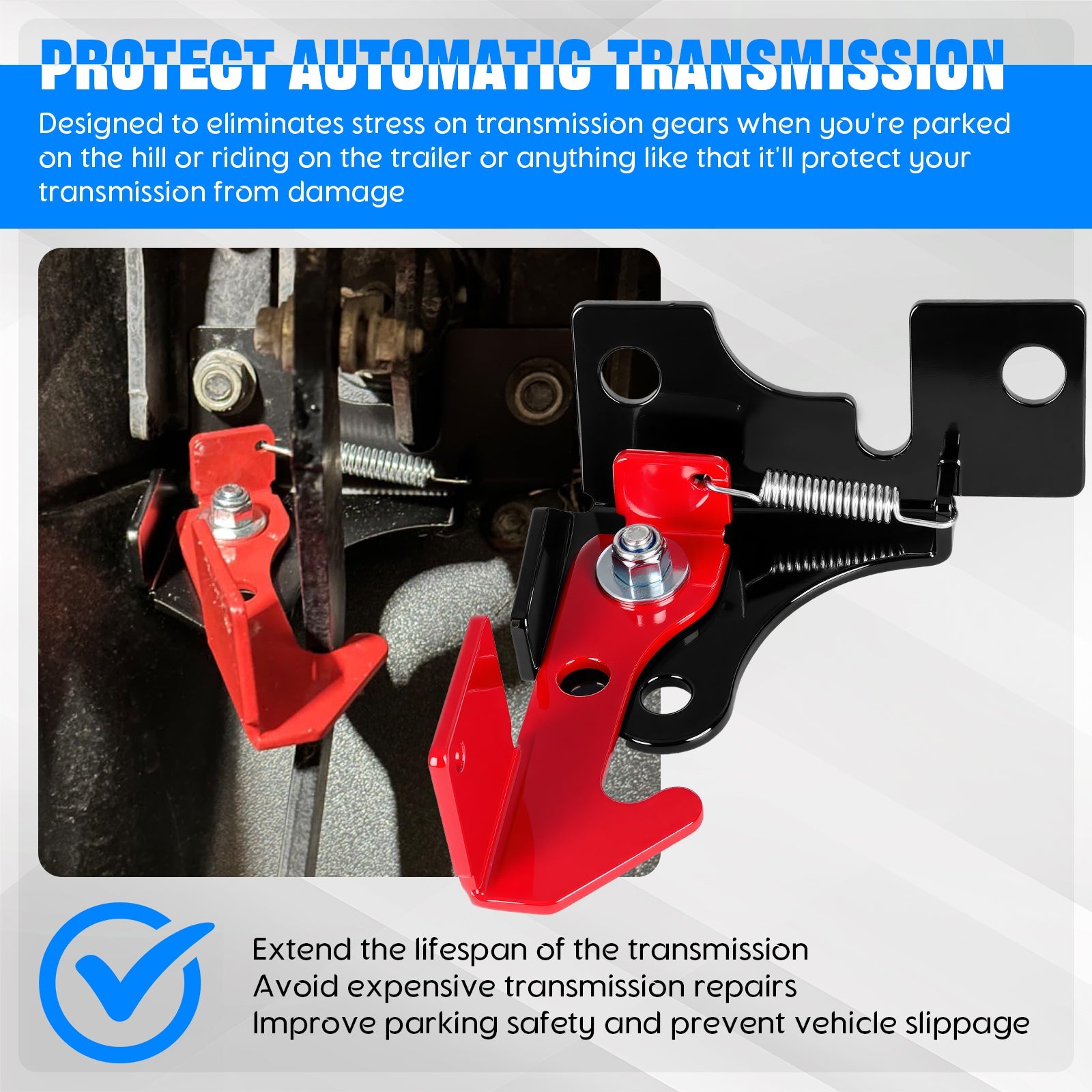 Chelhead Spring Parking Brake RZR Parking Brake Kit Adjustment Brake Pedal Lock Compatible with Polaris RZR All Model Polaris Ranger 800 900 1000 Turbo Turbo S RZR Accessories - Chelhead