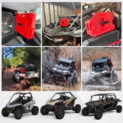 Chelhead UTV ATV Metal Gas Can Mount for 1'' - 2'' Roll Bar Oil Can Water Tank Gasoline Pack Mount Compatible with Polaris RZR Pioneer Can Am Maverick X3 Commander Yamaha Talon ATV - Chelhead