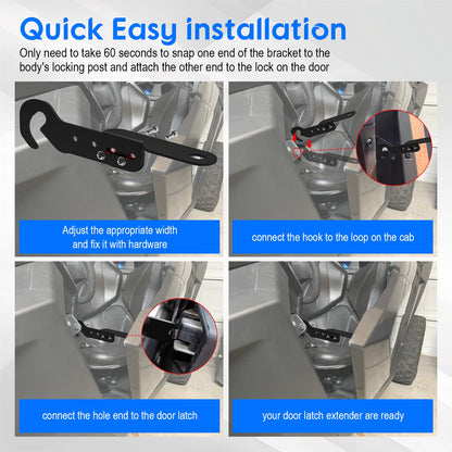 Chelhead UTV Door Latches Adjustable Wide 5.7’’ - 7.1’’ with Vent Extender 2 PCS Latch Combine Usage Easy Heavy Duty Air Vent Extender Compatible with 2020 - 2025 RZR PRO XP/4,General Turbo R - Chelhead