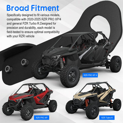 Chelhead UTV Door Latches Adjustable Wide 5.7’’ - 7.1’’ with Vent Extender 2 PCS Latch Combine Usage Easy Heavy Duty Air Vent Extender Compatible with 2020 - 2025 RZR PRO XP/4,General Turbo R - Chelhead