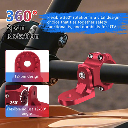 Chelhead UTV Whip Mount for 1.5" - 2" Roll Cage Clamp 360°Adjustable Aluminum Alloy Flag Antenna Mounting Bracket Brackets UTV Accessories Compatible with Talon, ATV, UTV, Trucks, RZR, Ranger, Can - Am - Chelhead