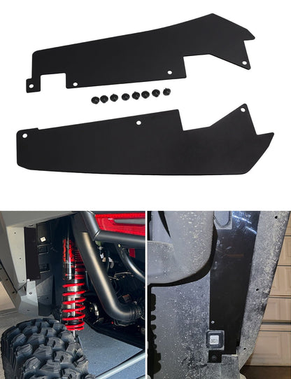 Wheel Well Block Offs, Rear Fender Flares Mud Flap Guard Compatible with Polaris RZR Turbo R, Pro XP - Chelhead